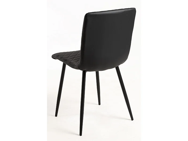 Sillas Comedor - Silla Rom Polipiel - Negro