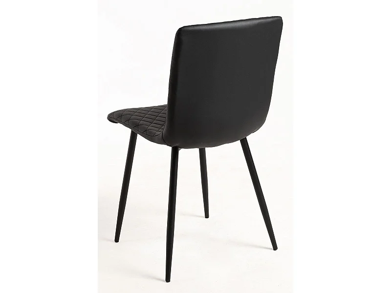 Sillas Comedor - Silla Rom Polipiel - Negro