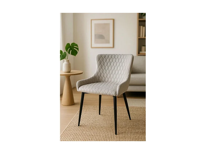 Sillas Comedor - Silla Sanda Terciopelo - Gris
