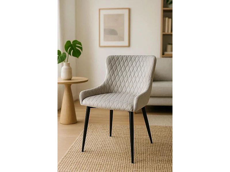 Sillas Comedor - Silla Sanda Terciopelo - Gris