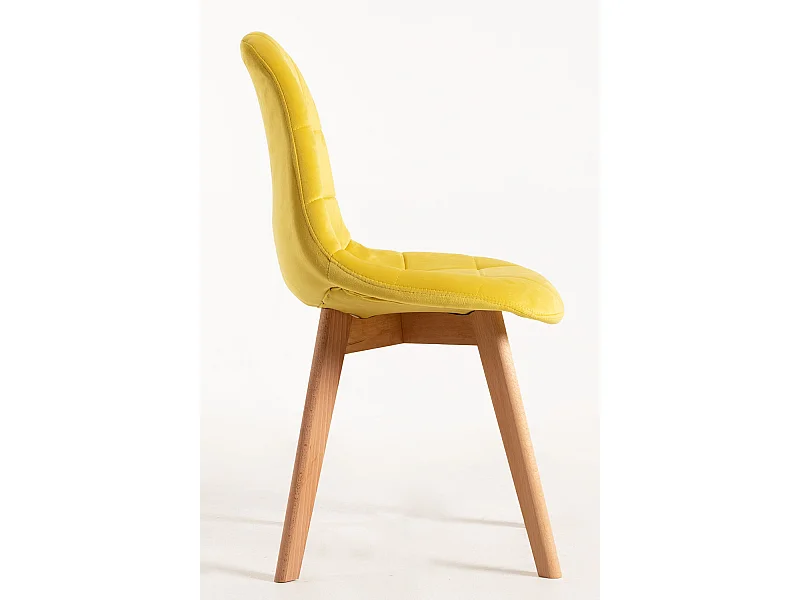 Packs Sillas Comedor - Pack 4 Sillas Kelen Terciopelo - Amarillo