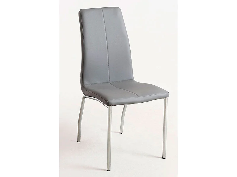 Sillas Comedor - Silla Humi Polipiel - Gris claro