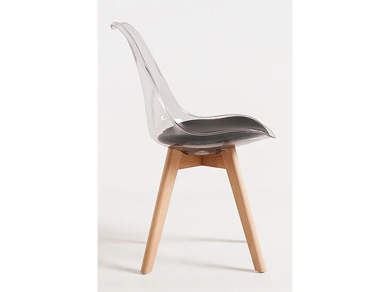 Packs Sillas Comedor - Pack 2 Sillas Synk Transparente Asiento - Negro