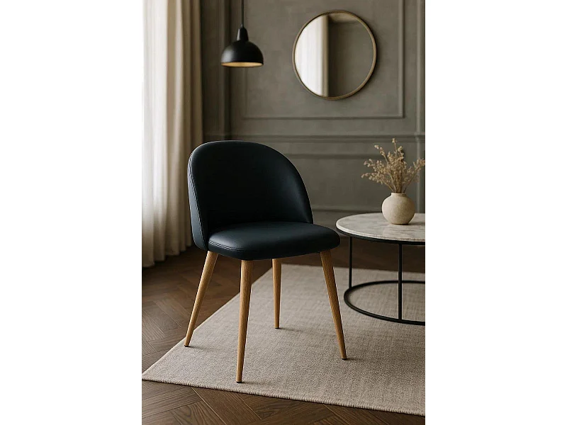 Sillas Comedor - Silla Vint Polipiel - Negro