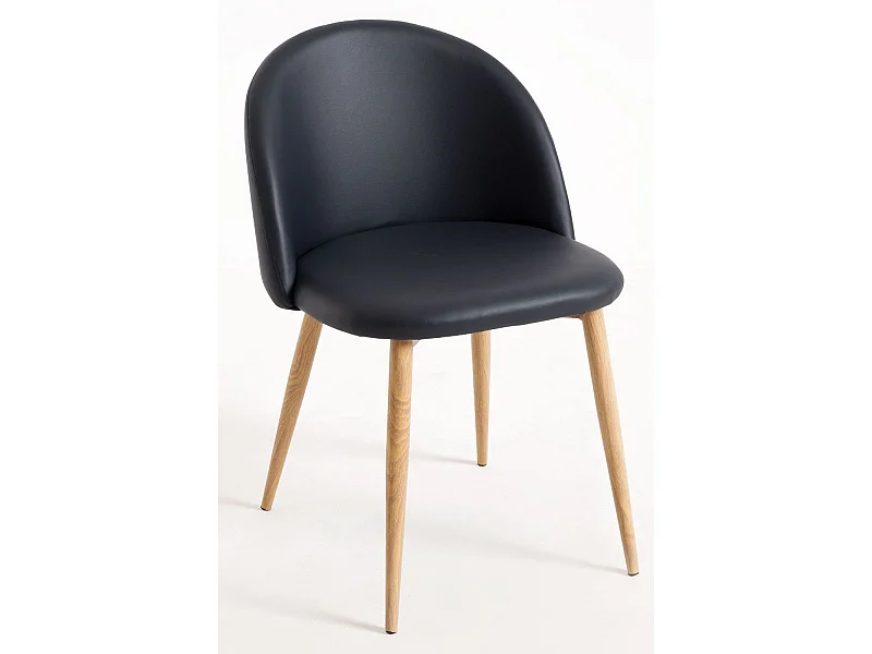 Sillas Comedor - Silla Vint Polipiel - Negro