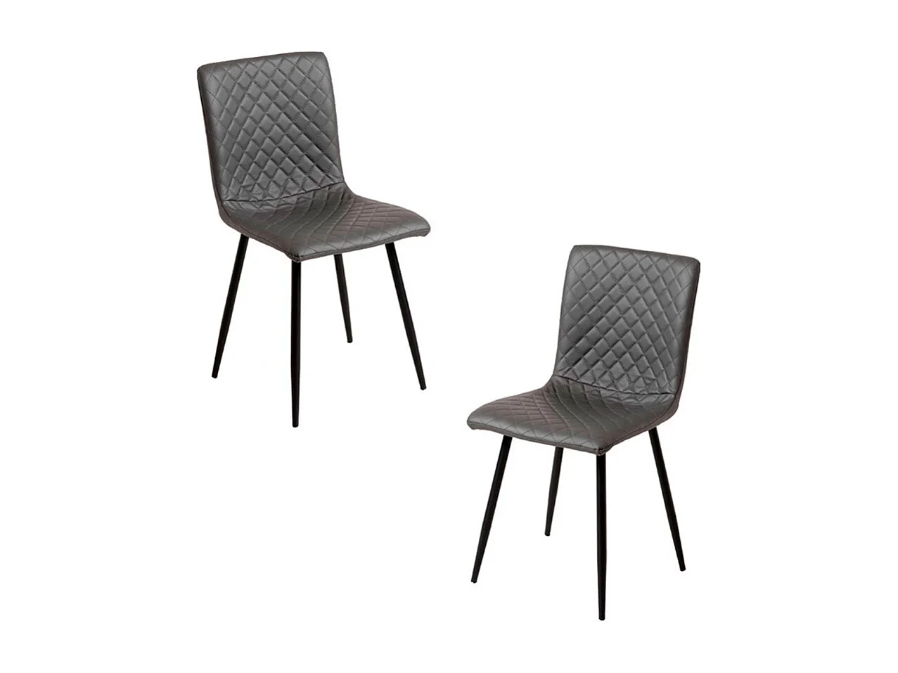 Packs Sillas Comedor - Pack 2 Sillas Rom Polipiel - Gris