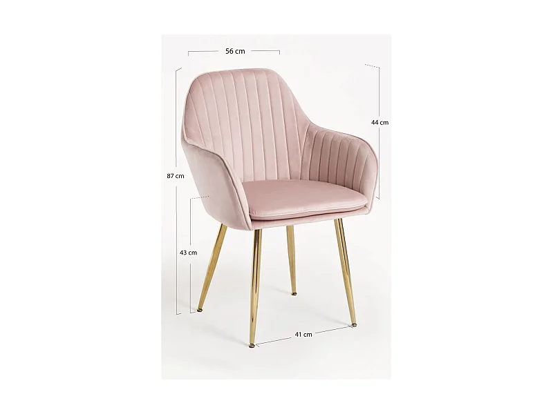 Packs Sillas Comedor - Pack 2 Sillas Chic Golden - Rosa