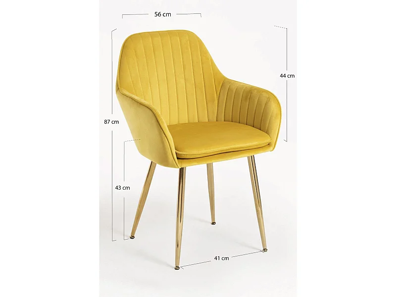 Sillas Comedor - Silla Chic Golden - Amarillo