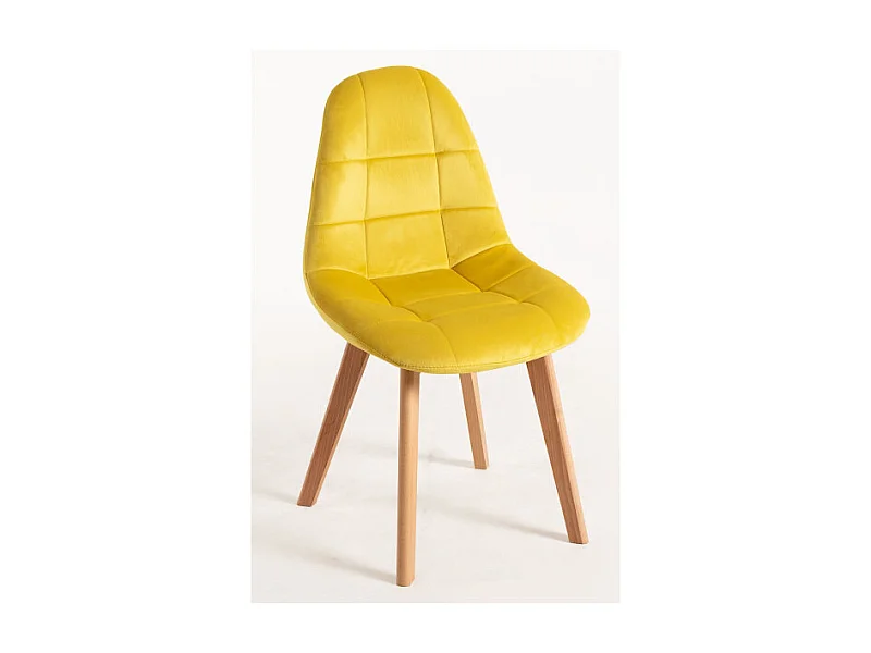 Sillas Comedor - Silla Kelen Terciopelo - Amarillo