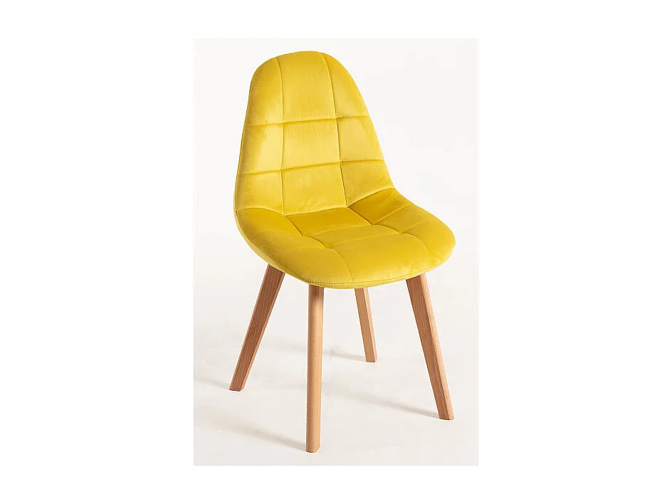 Sillas Comedor - Silla Kelen Terciopelo - Amarillo