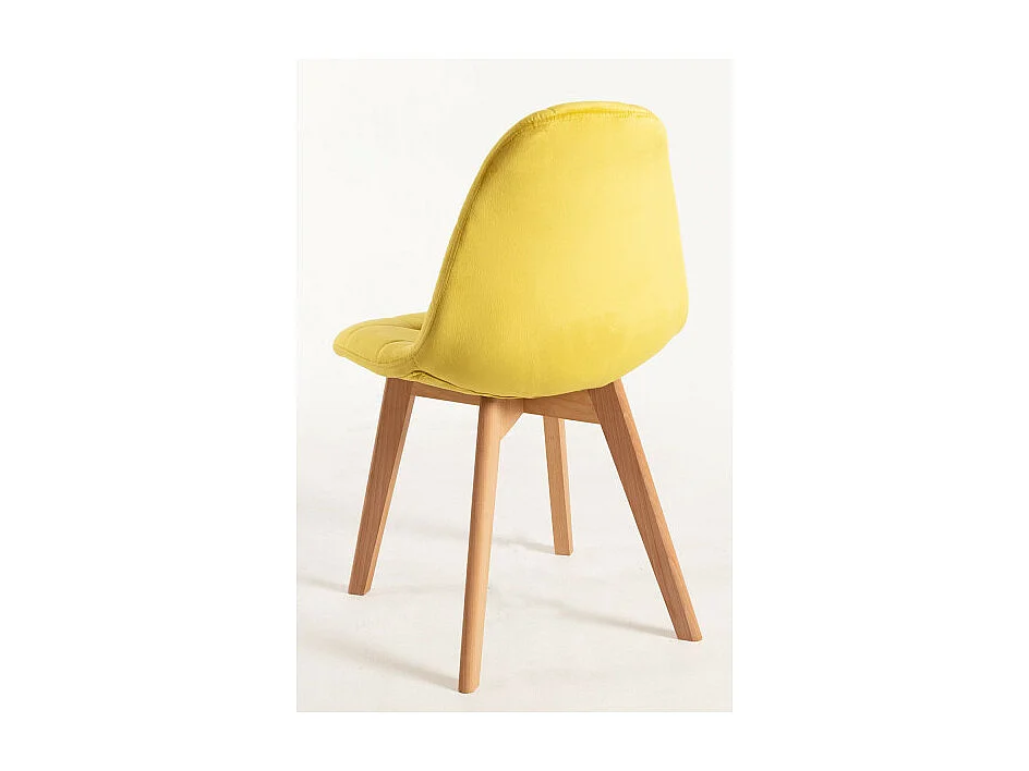 Sillas Comedor - Silla Kelen Terciopelo - Amarillo