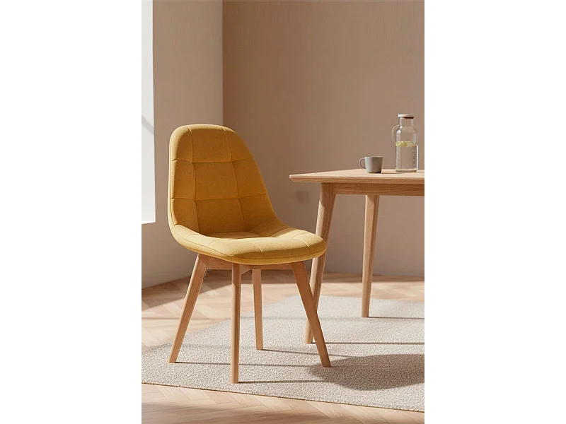 Sillas Comedor - Silla Kelen Terciopelo - Amarillo