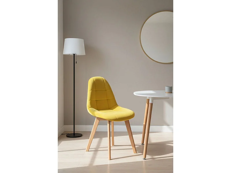 Sillas Comedor - Silla Kelen Terciopelo - Amarillo