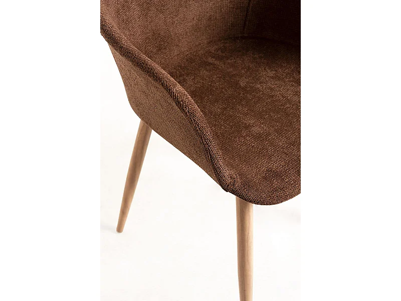 Sillas Comedor - Silla Kivi Tela - Marrón