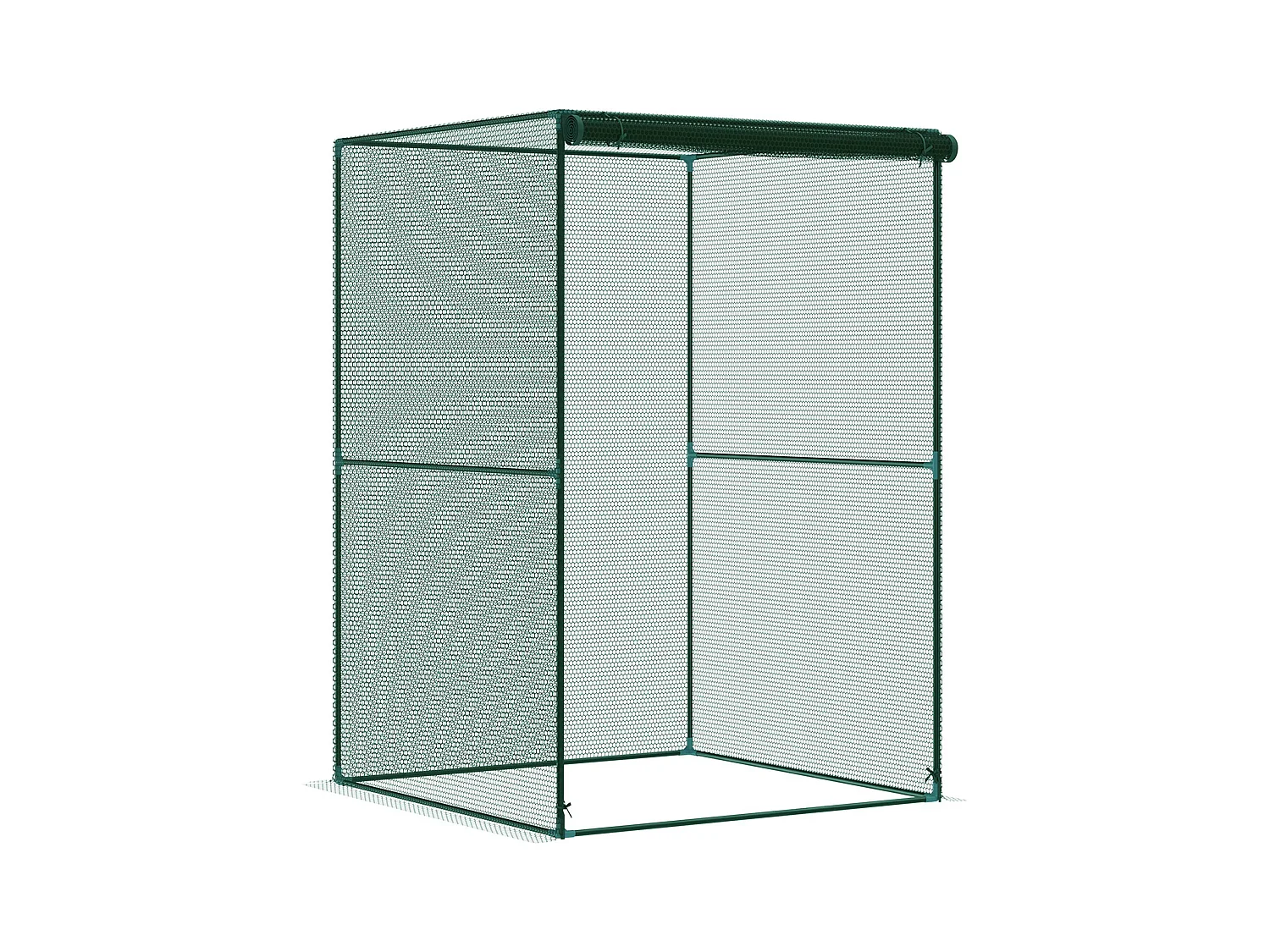 Serre de jardin serre à tomates filet protection solaire porte zippée enroulable acier HDPE vert