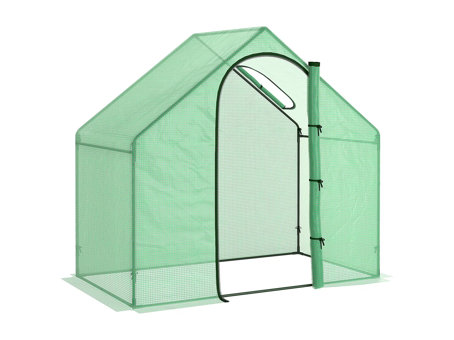 Serre de jardin balcon terrasse serre pour tomates 1,8L x 1l x 1,68H m acier PE imperméable transparent vert
