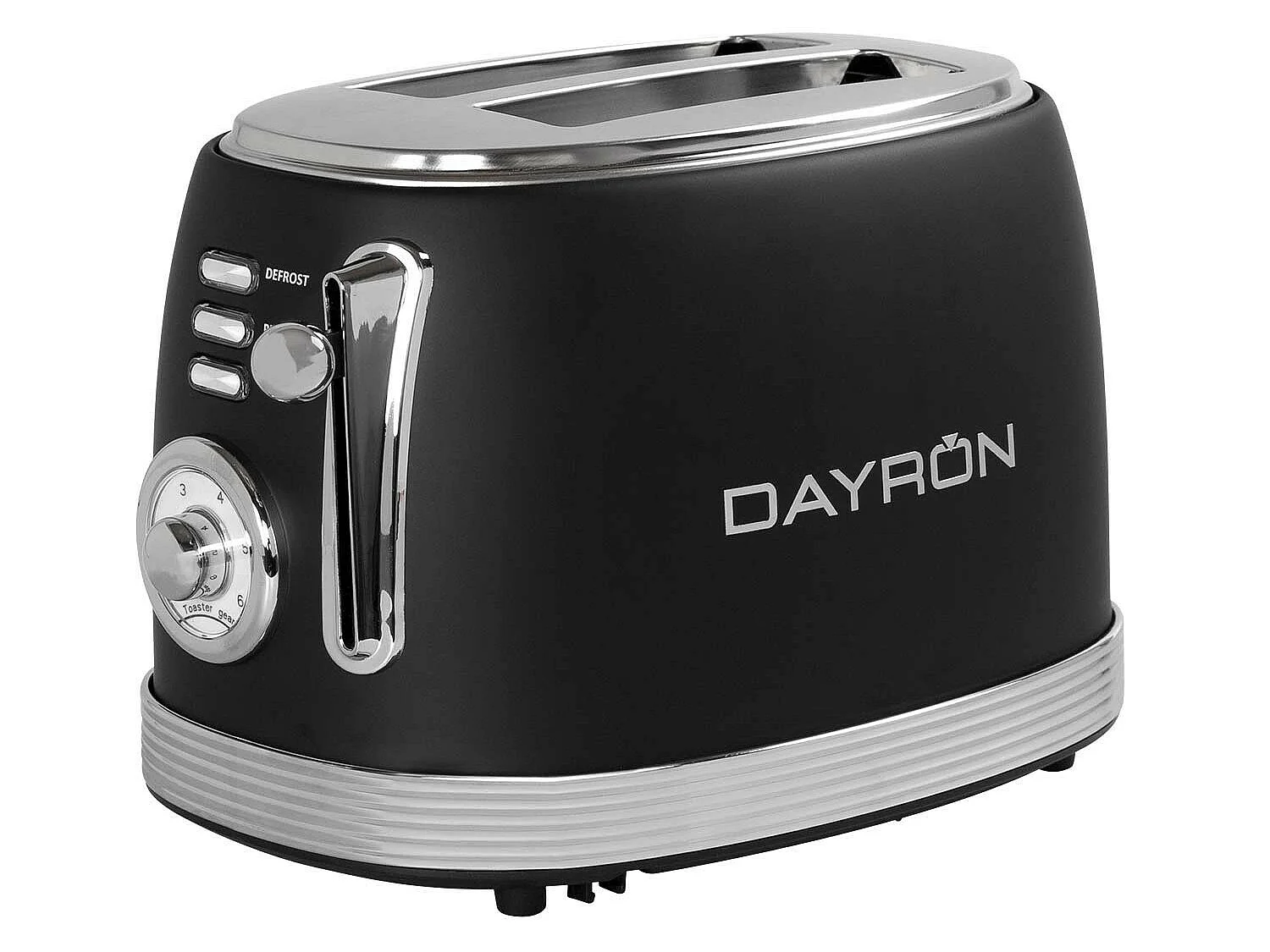 Dayron Retro Toaster 850W Nero/Argento