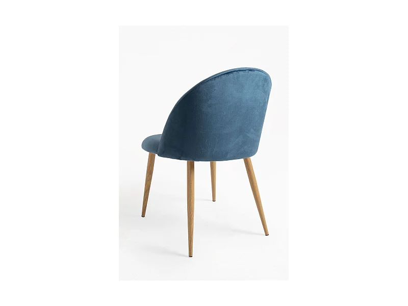 Sillas Comedor - Silla Vint Terciopelo - Azul