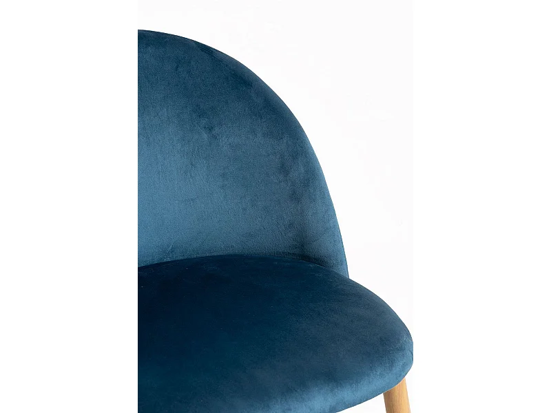Sillas Comedor - Silla Vint Terciopelo - Azul