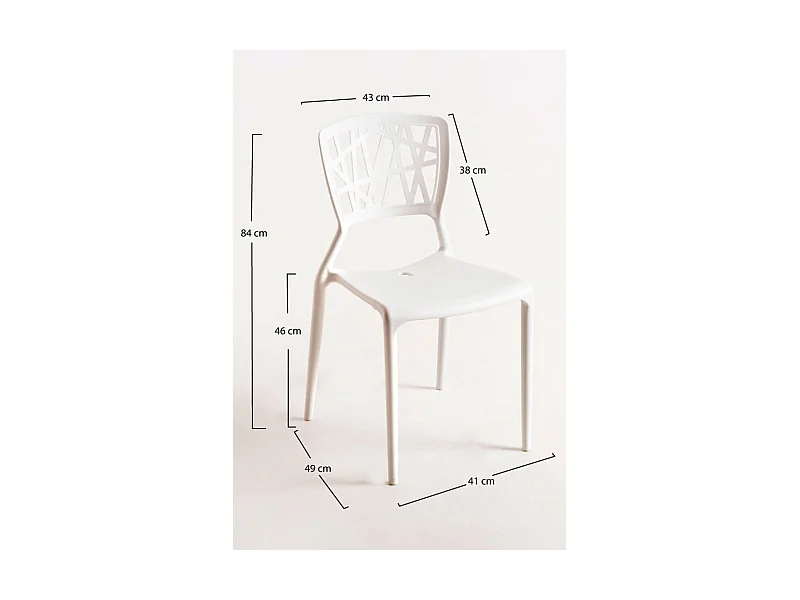Sillas Comedor - Silla Delta - Blanco