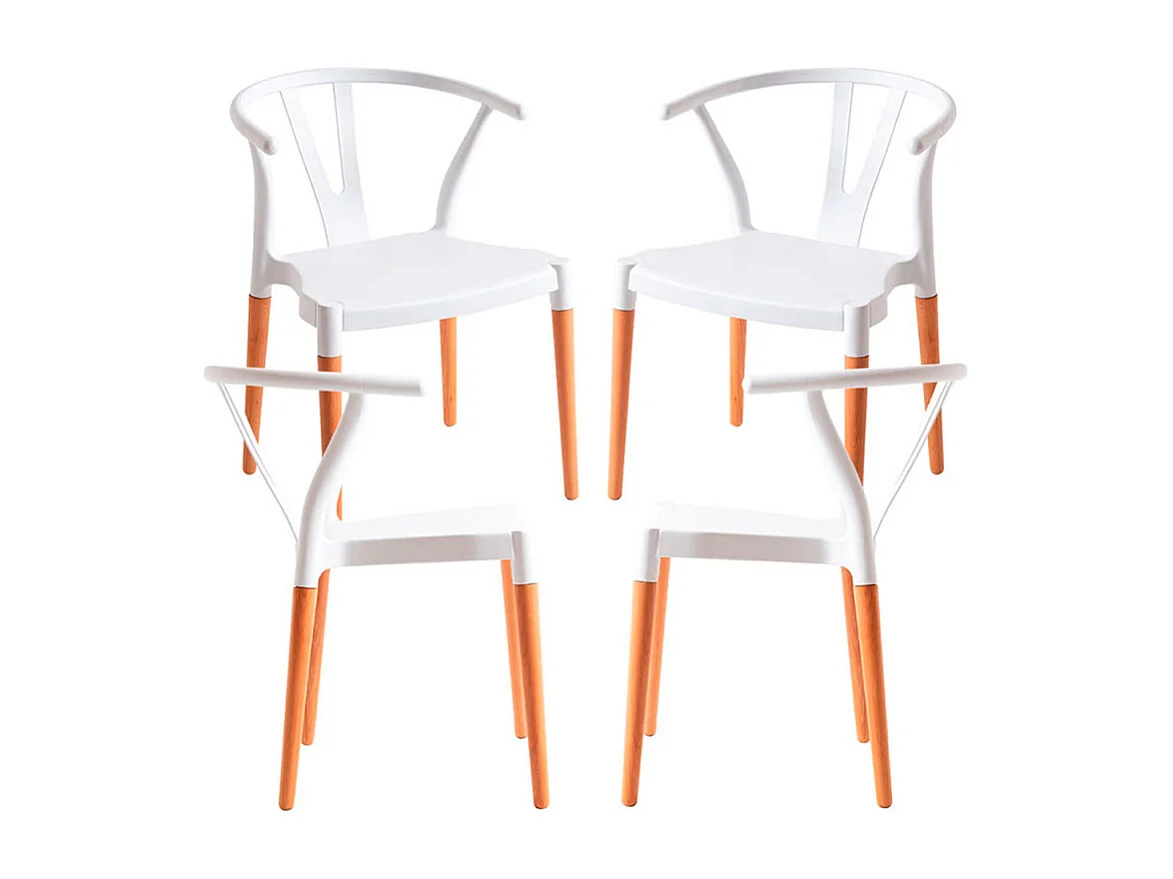 Packs Sillas Comedor - Pack 4 Sillas Tahi - Blanco