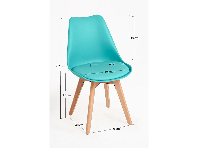 Sillas Comedor - Silla Synk Basic - Aguamarina
