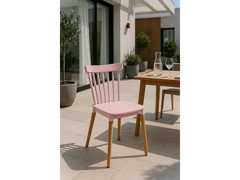 Sillas Comedor - Silla Leka - Rosa