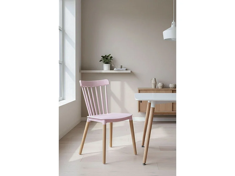 Sillas Comedor - Silla Leka - Rosa