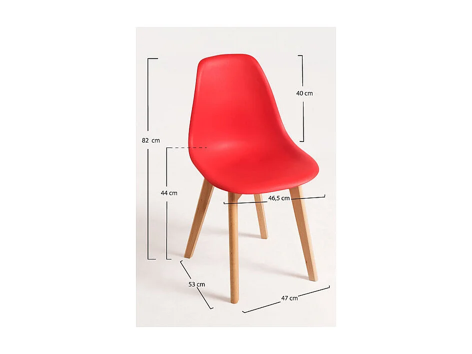 Sillas Comedor - Silla Kelen - Rojo