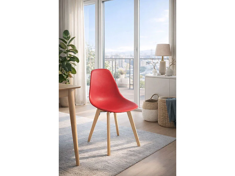 Sillas Comedor - Silla Kelen - Rojo