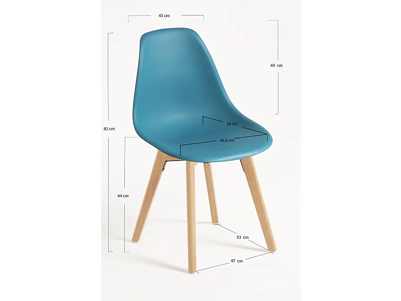 Sillas Comedor - Silla Kelen - Verde azulado