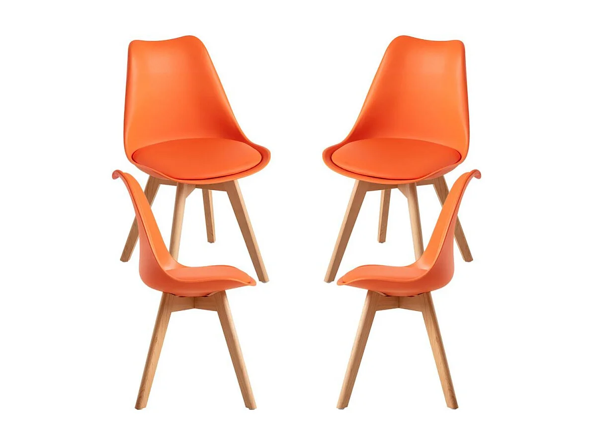 Packs Sillas Comedor - Pack 4 Sillas Synk Basic - Naranja