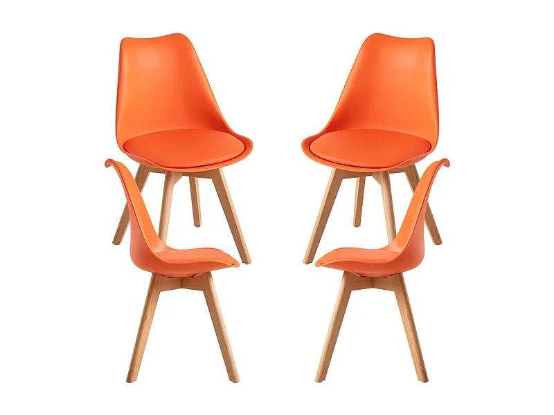 Packs Sillas Comedor - Pack 4 Sillas Synk Basic - Naranja