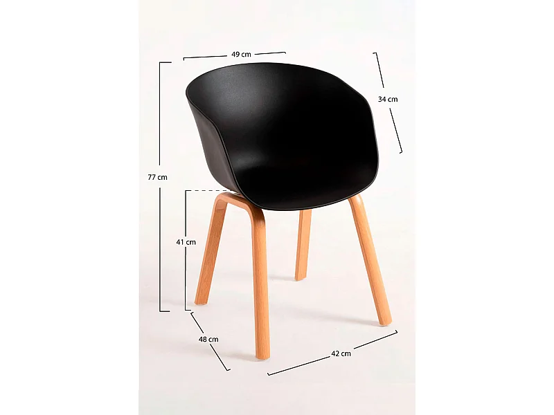 Sillas Comedor - Silla Hema - Negro