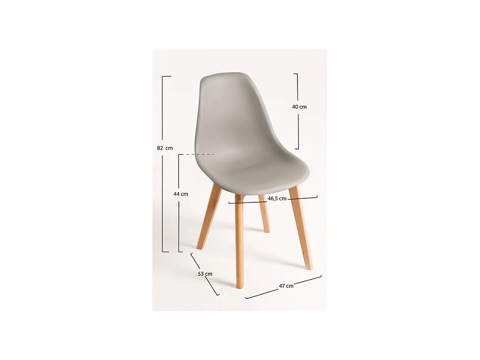 Sillas Comedor - Silla Kelen - Gris claro