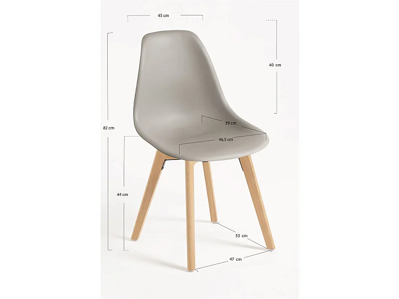 Sillas Comedor - Silla Kelen - Gris claro