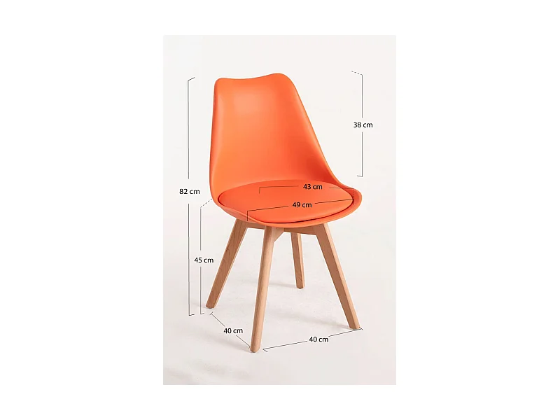 Sillas Comedor - Silla Synk Basic - Naranja