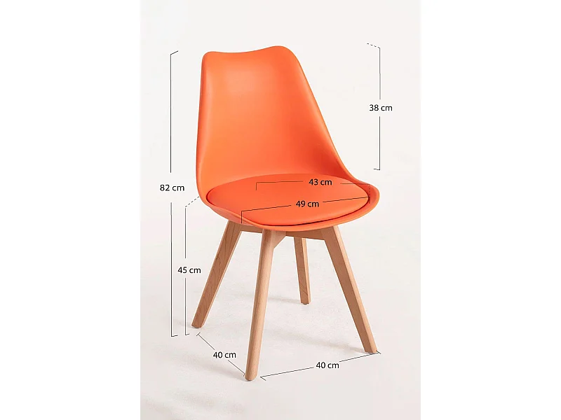 Sillas Comedor - Silla Synk Basic - Naranja