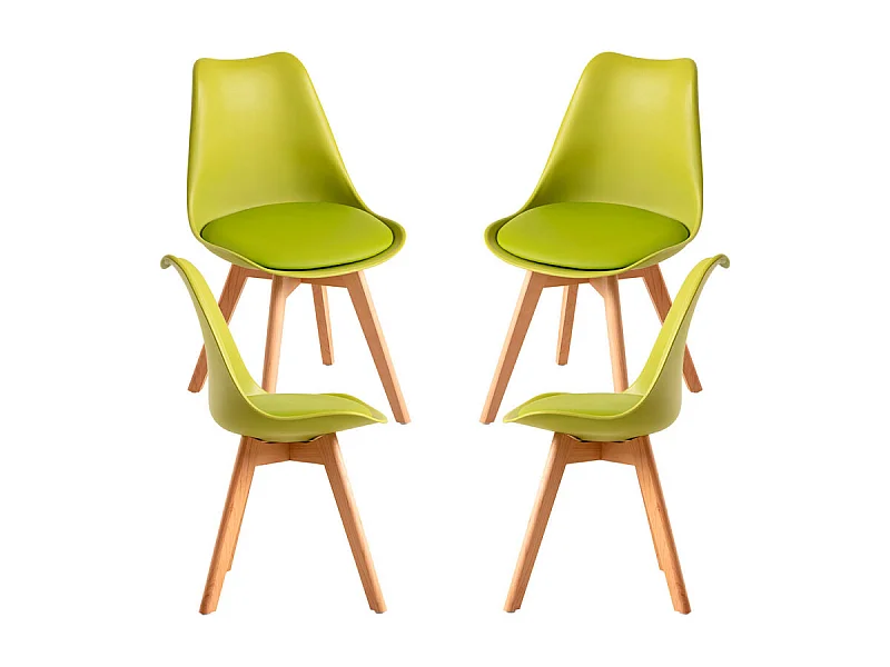 Packs Sillas Comedor - Pack 4 Sillas Synk Basic - Verde Claro