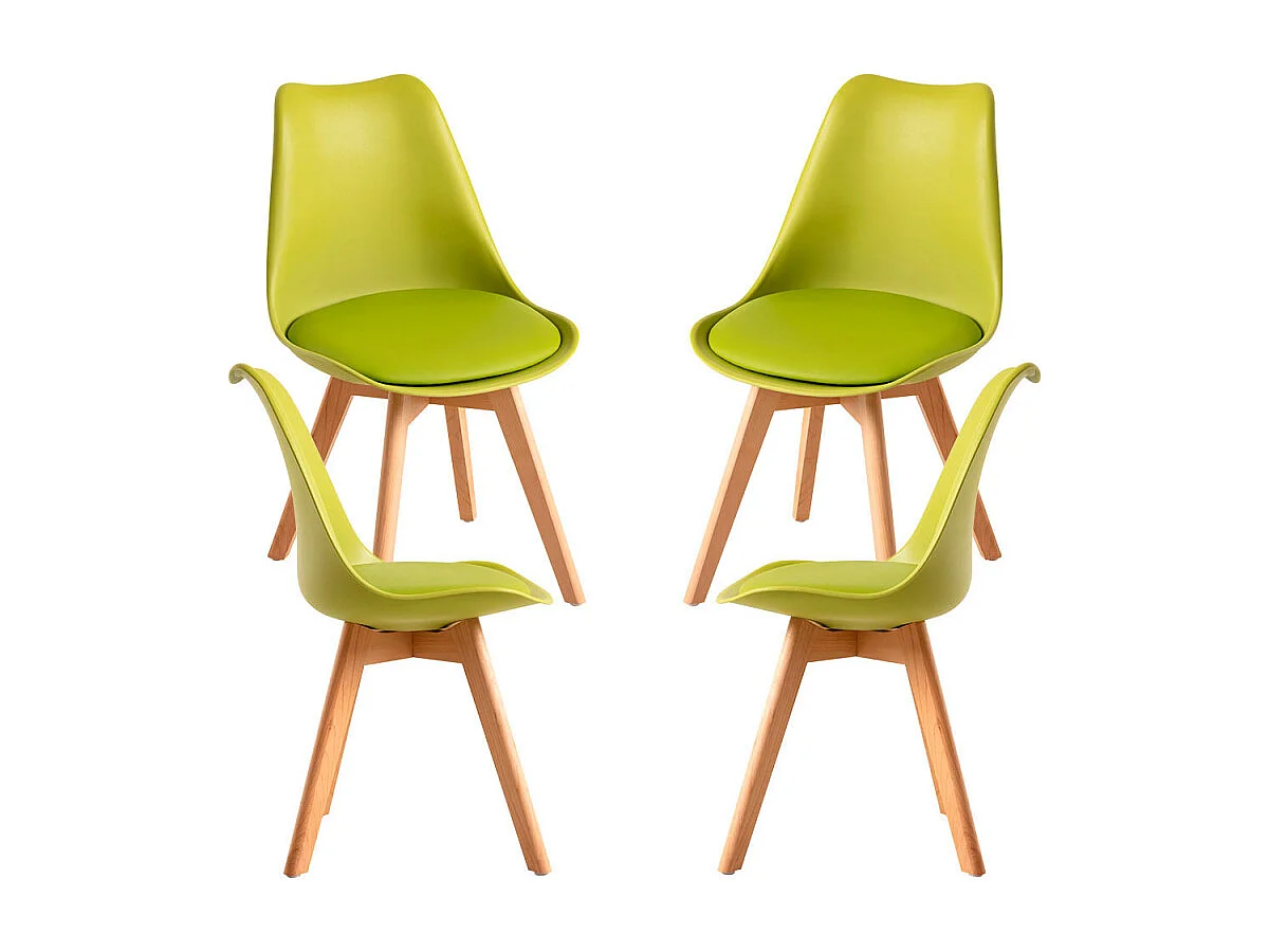 Packs Sillas Comedor - Pack 4 Sillas Synk Basic - Verde Claro