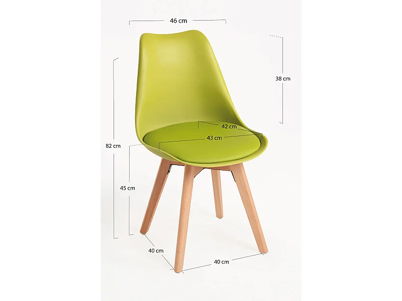 Packs Sillas Comedor - Pack 4 Sillas Synk Basic - Verde Claro