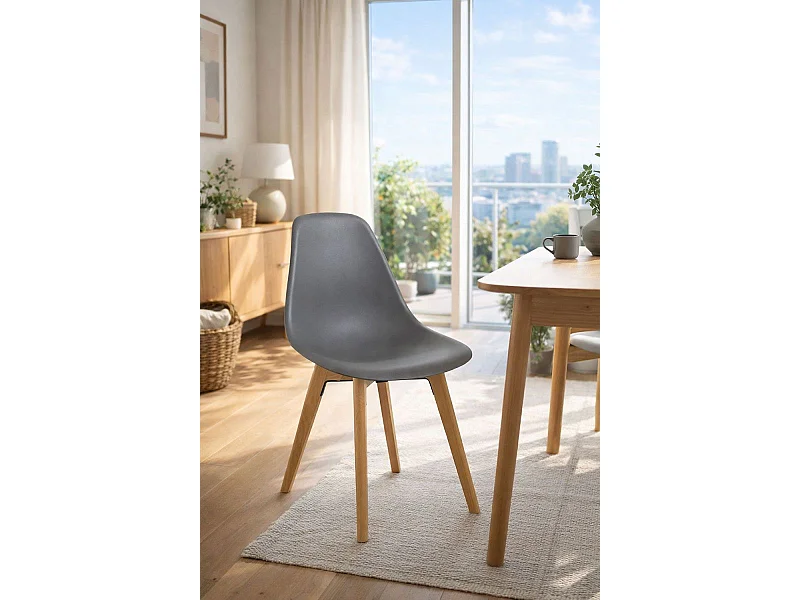 Sillas Comedor - Silla Kelen - Gris oscuro