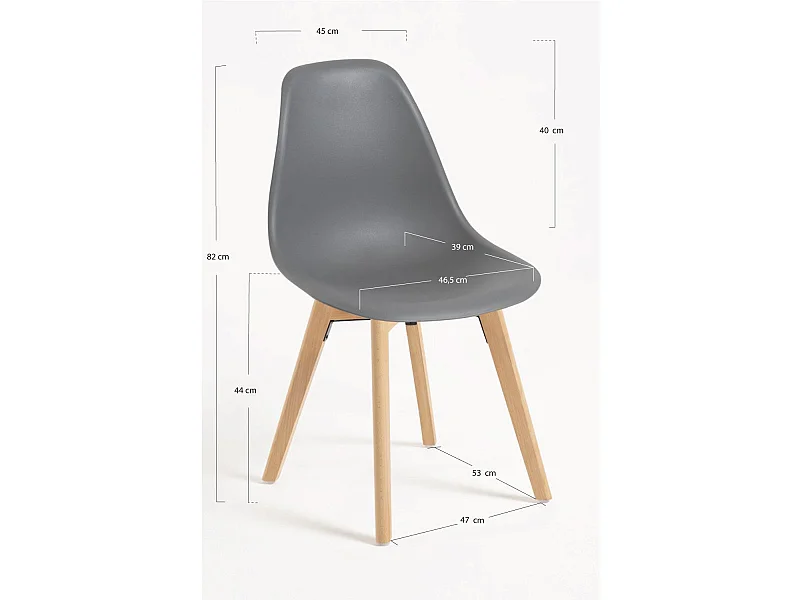 Sillas Comedor - Silla Kelen - Gris oscuro