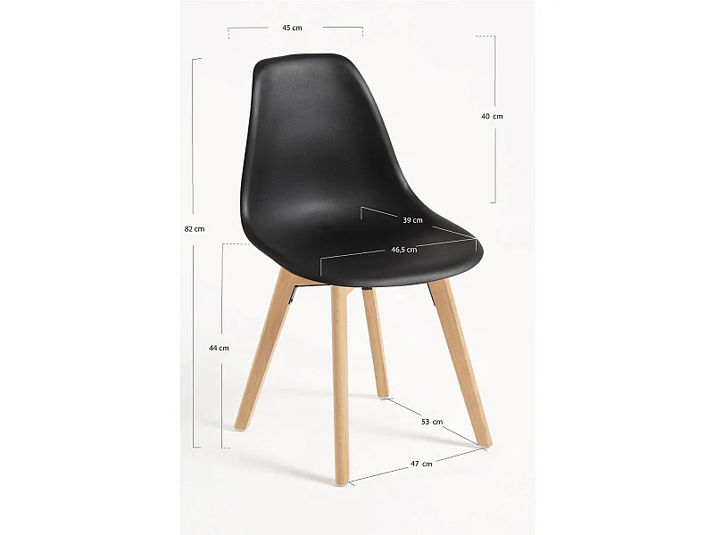 Sillas Comedor - Silla Kelen - Negro