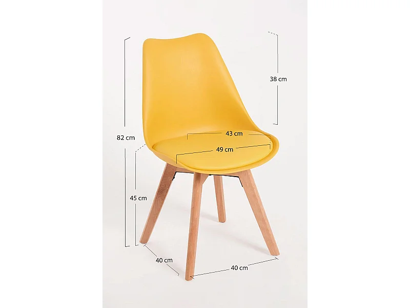Sillas Comedor - Silla Synk Basic - Amarillo