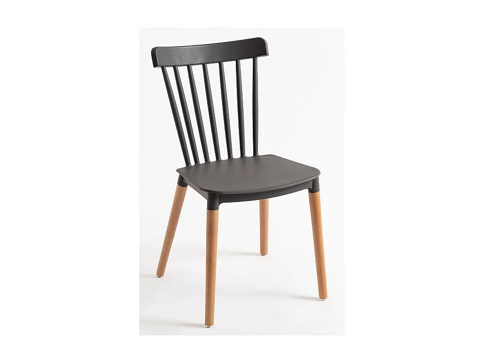 Sillas Comedor - Silla Leka - Gris oscuro