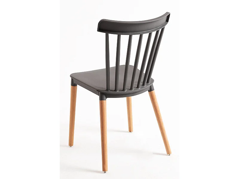 Sillas Comedor - Silla Leka - Gris oscuro