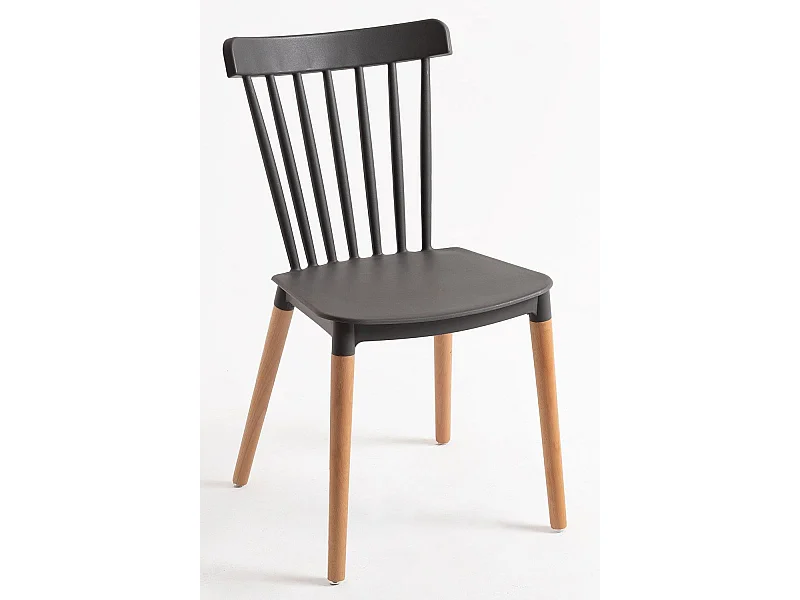 Sillas Comedor - Silla Leka - Gris oscuro