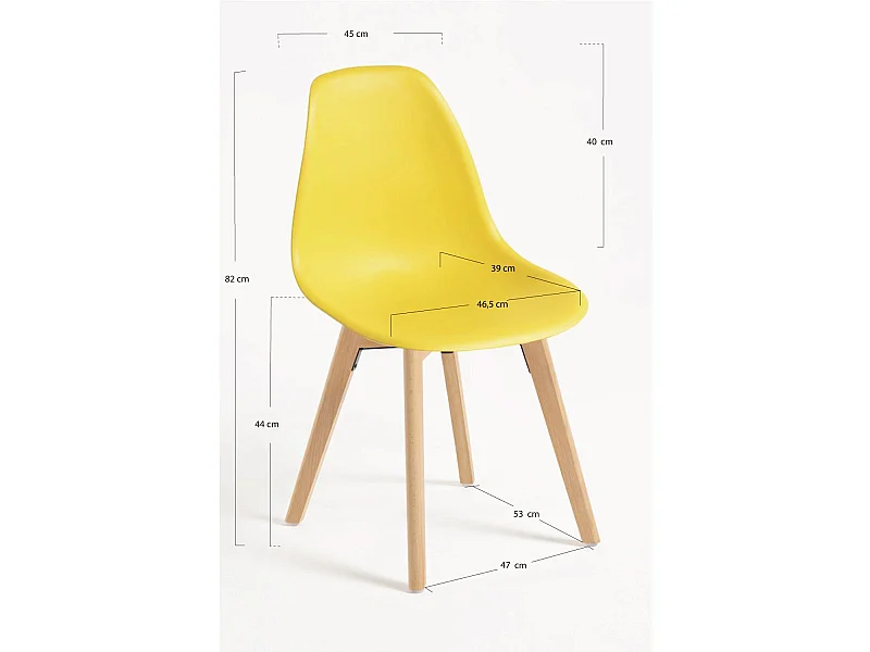 Sillas Comedor - Silla Kelen - Amarillo