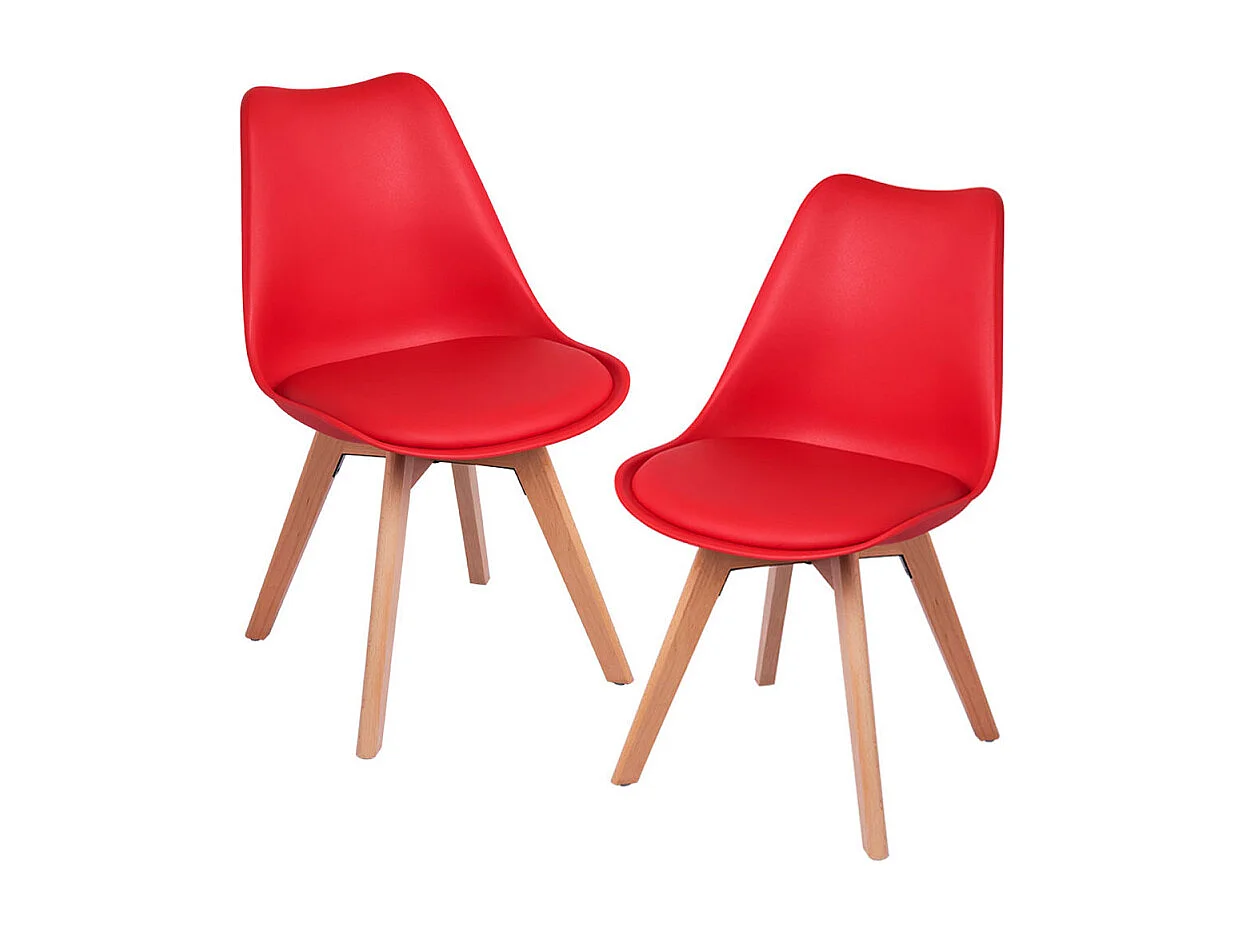 Packs Sillas Comedor - Pack 2 Sillas Synk Basic - Rojo